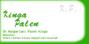 kinga palen business card